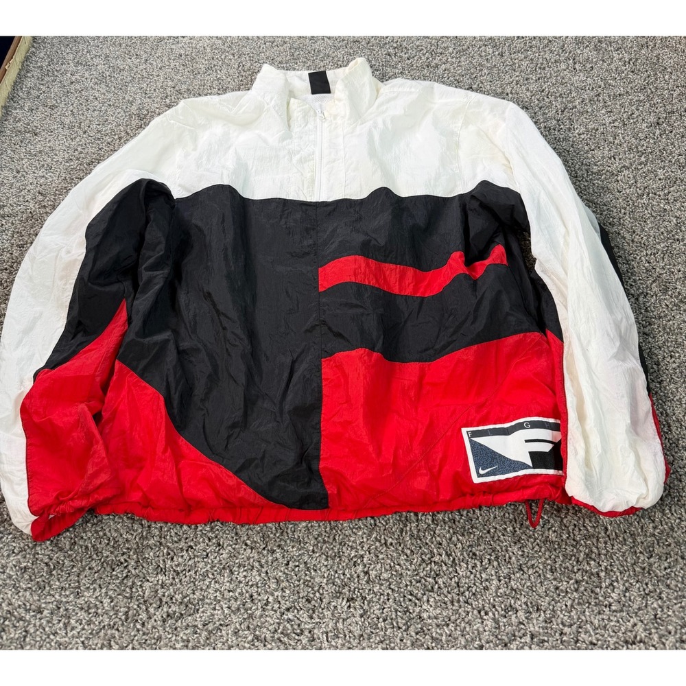 Nike Flight Series Windbreaker Jacket Men's Size Large White Full Zip